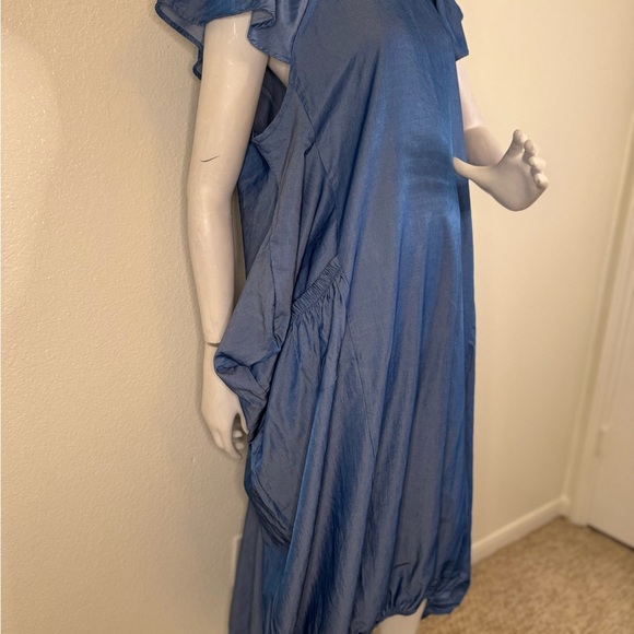 Unbranded Balloon Dress/ Solid/Blue Denim Size 2XL. #313 - Picture 2 of 14